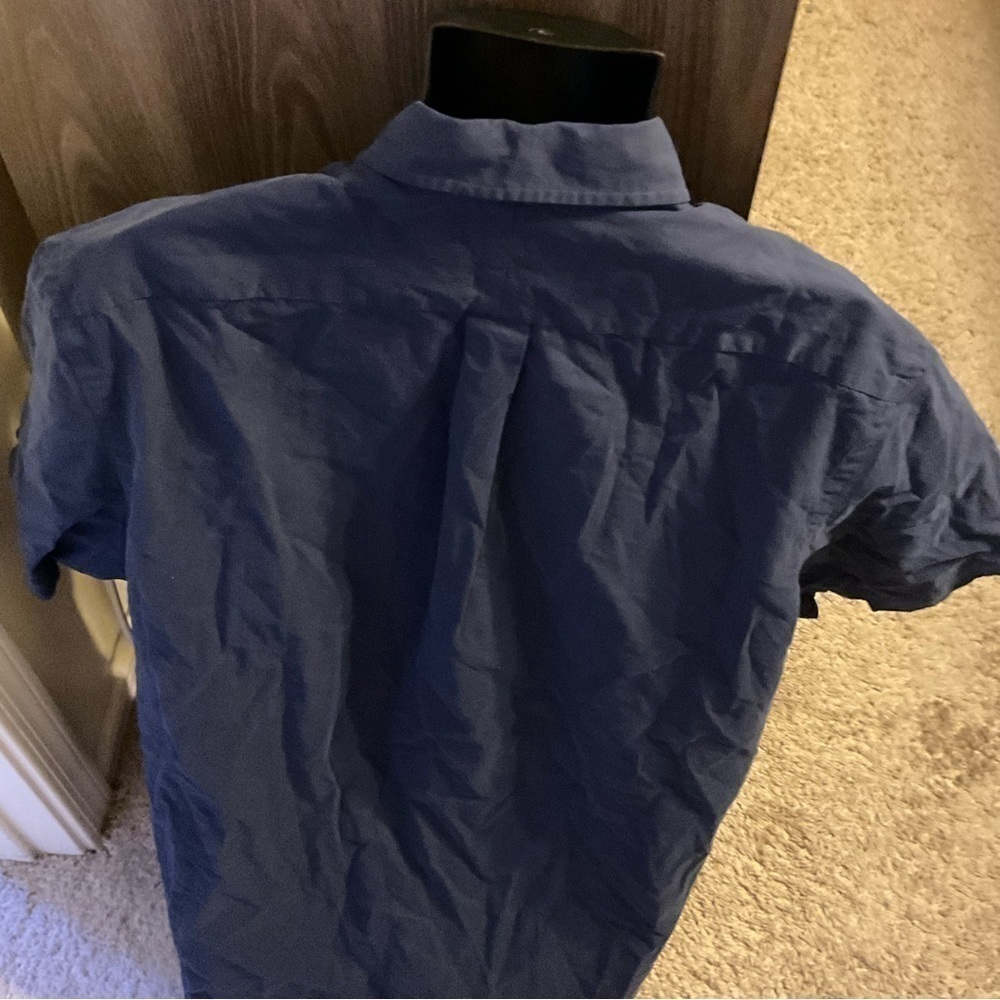 Men’s used Ralph Lauren polo shirt button front size XL blue logo Pre own items - Picture 3 of 3